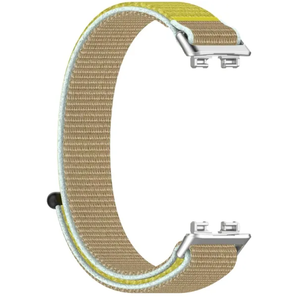 NYLON Vymeniteľný remienok pre Huawei Band 10 / Band 9 / Band 8 hnedo-žltý