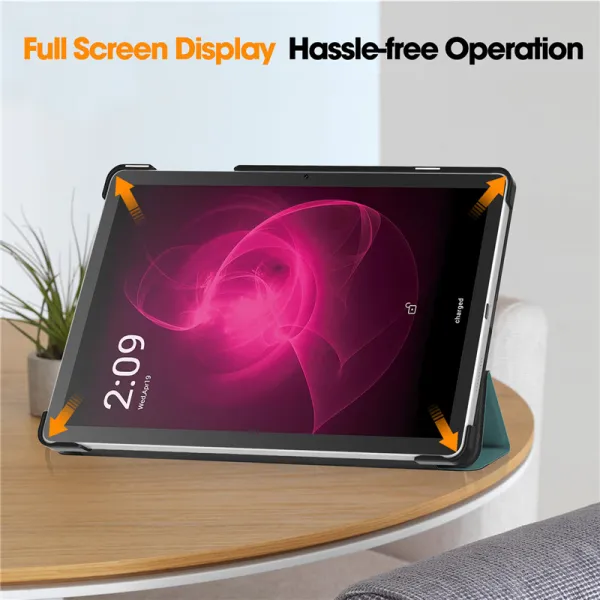 LEATHER Zaklápací kryt pre T Tablet zelený