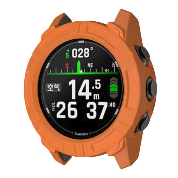 TPU HALF COVER Kryt pre Garmin Descent G2 oranžový