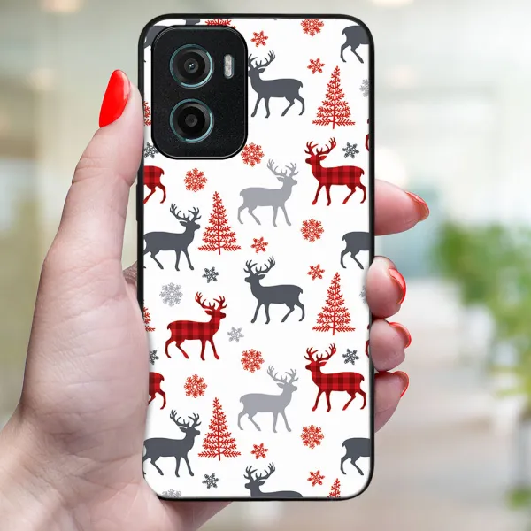 MY ART Kryt s vianočným dizajnom Motorola Moto G05 / Moto E15 DEER (068)