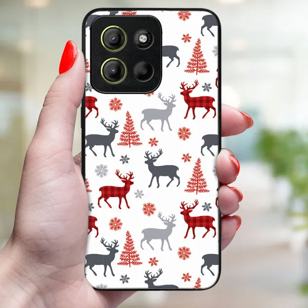 MY ART Kryt s vianočným dizajnom Motorola Moto G15 / G15 Power / G17 / G17 Power DEER (068)