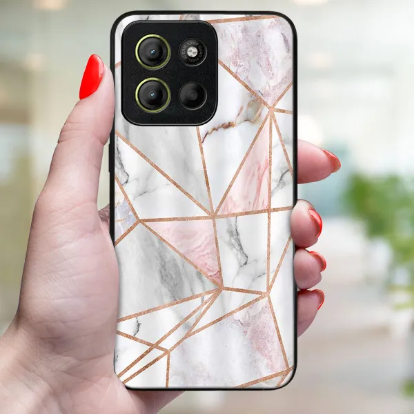 MY ART Ochranný kryt pre Motorola Moto G15 / G15 Power / G17 / G17 Power PINK MARBLE (143)