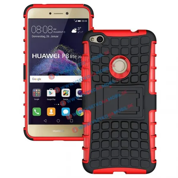 STAND Extra odolný obal Huawei P9 Lite 2017 červený