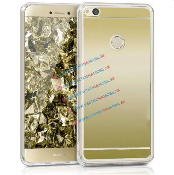Zrkadlový silikónový obal Huawei P9 Lite 2017 zlatý