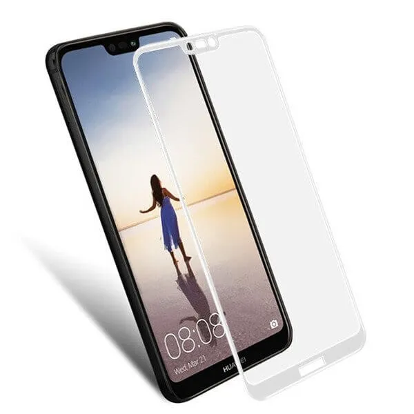 3D Tvrdené sklo Huawei P20 Lite biele