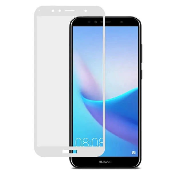 3D Tvrdené sklo Huawei Y6 2018 biele