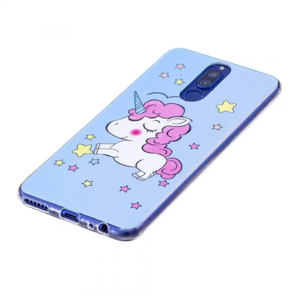 ART TPU Svietiaci obal Huawei Mate 10 Lite UNICORN modrý