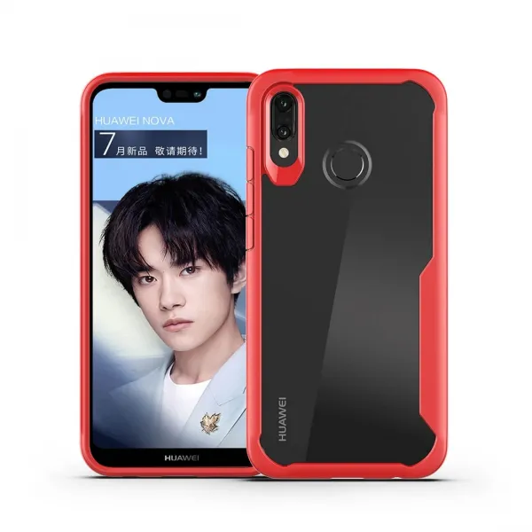 FRAME Ochranný kryt Huawei Nova 3 červený