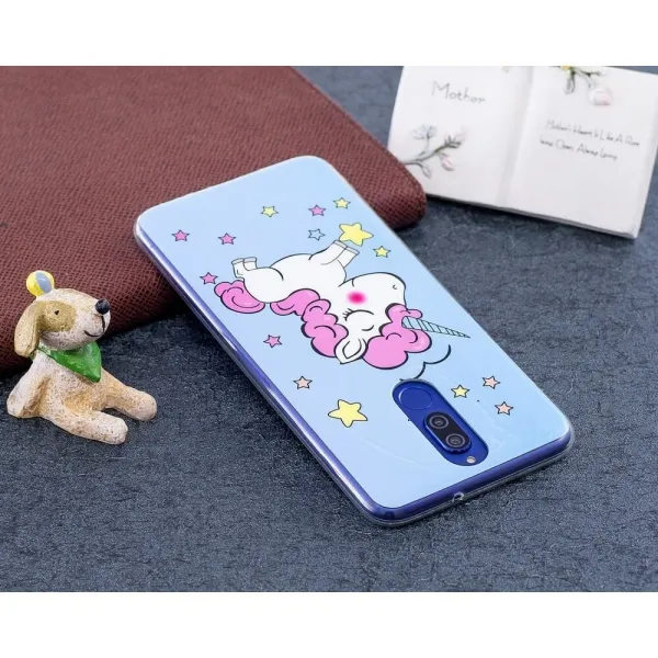 ART TPU Svietiaci obal Huawei Mate 10 Lite UNICORN modrý