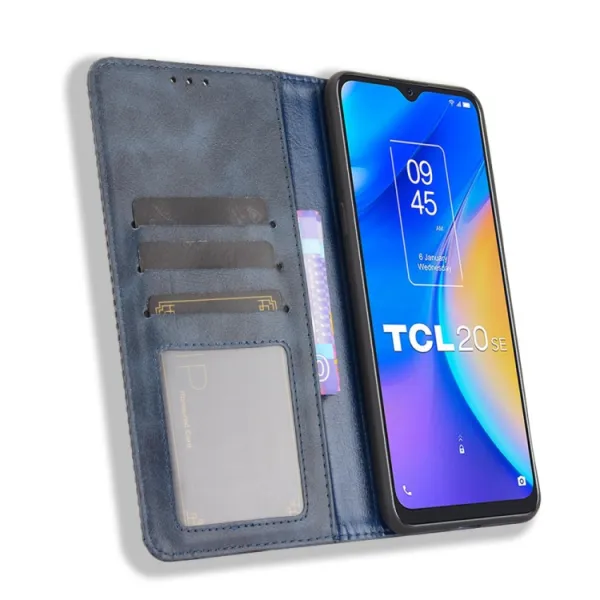 BUSINESS Peňaženkový kryt TCL 20 SE modrý