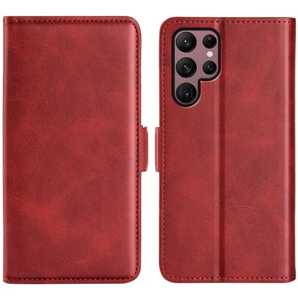 SIDE Peňaženkové puzdro pre Samsung Galaxy S23 Ultra 5G červený