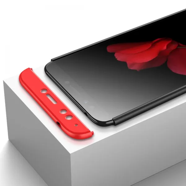 360° Ochranný kryt Huawei Y6 Prime 2018 čierny-červený