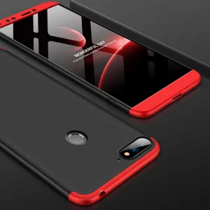 360° Ochranný kryt Huawei Y6 Prime 2018 čierny-červený