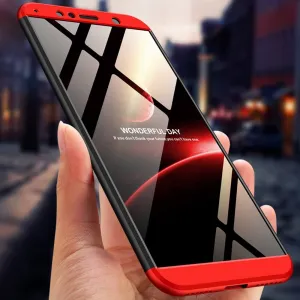 360° Ochranný kryt Huawei Y6 Prime 2018 čierny-červený