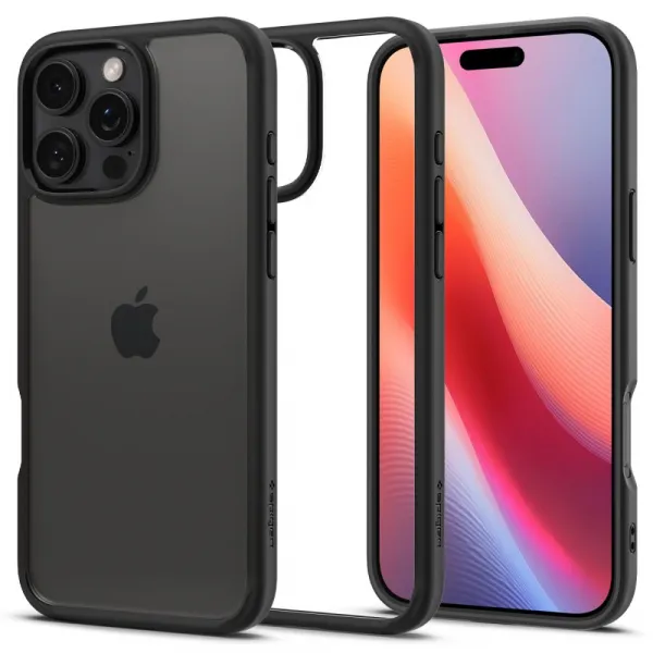 Spigen Ultra hybrid kryt na mobil, iPhone 16 Pro Max, čierny