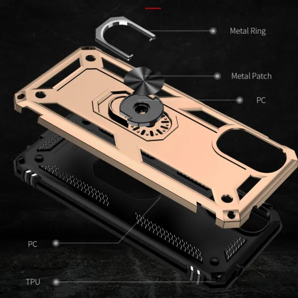 RING Ochranný obal pre Motorola Moto G22 zlatý