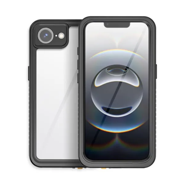 SOLID IP68 Obojstranný kryt pre Apple iPhone 16e / iPhone 17e čierny