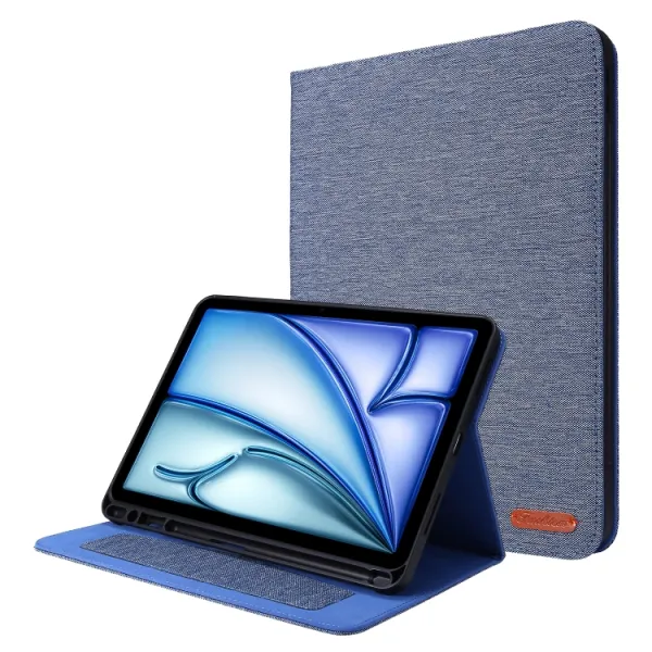 FABRIC Zaklápací kryt pre Apple iPad Air 11 2026 / 2025 / 2024 modrý