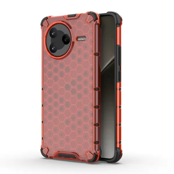 HONEYCOMB Ochranný kryt Xiaomi Poco F7 Pro červený