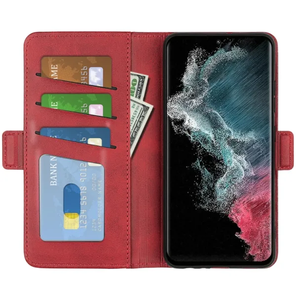 SIDE Peňaženkové puzdro pre Samsung Galaxy S23 Ultra 5G červený
