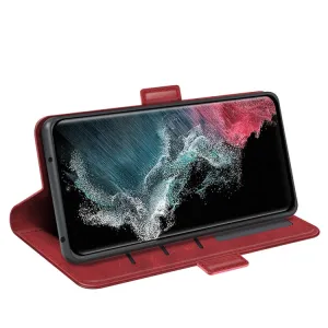 SIDE Peňaženkové puzdro pre Samsung Galaxy S23 Ultra 5G červený