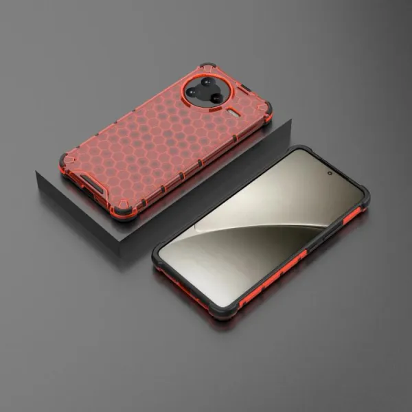 HONEYCOMB Ochranný kryt Xiaomi Poco F7 Pro červený