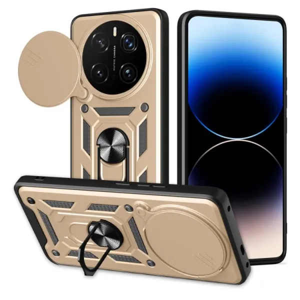 RING CAMERA Kryt s držiakom pre Honor Magic7 Pro 5G zlatý