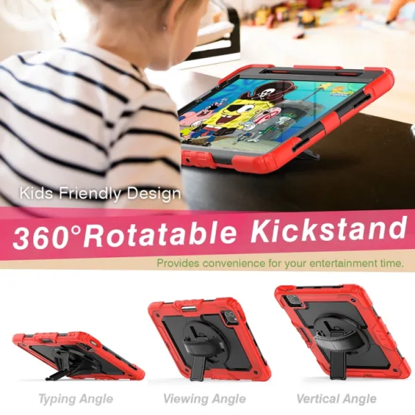 SOLID 360 Odolný obal pre Apple iPad Air 11 2026 / 2025 / 2024 červený