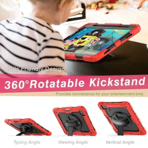 SOLID 360 Odolný obal pre Apple iPad Air 11 2026 / 2025 / 2024 červený