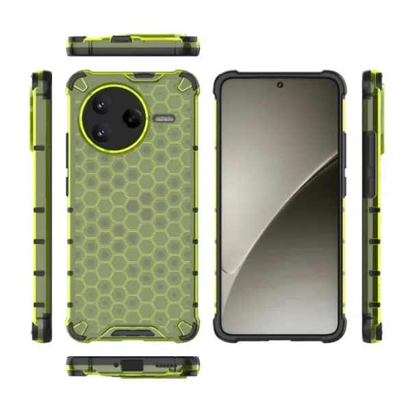 HONEYCOMB Ochranný kryt Xiaomi Poco F7 Pro zelený