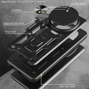 RING CAMERA Kryt s držiakom pre Honor Magic7 Pro 5G čierny