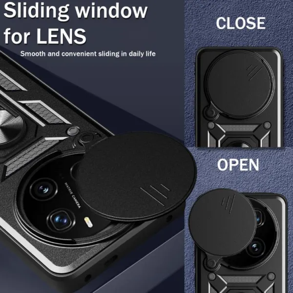 RING CAMERA Kryt s držiakom pre Honor Magic7 Pro 5G čierny