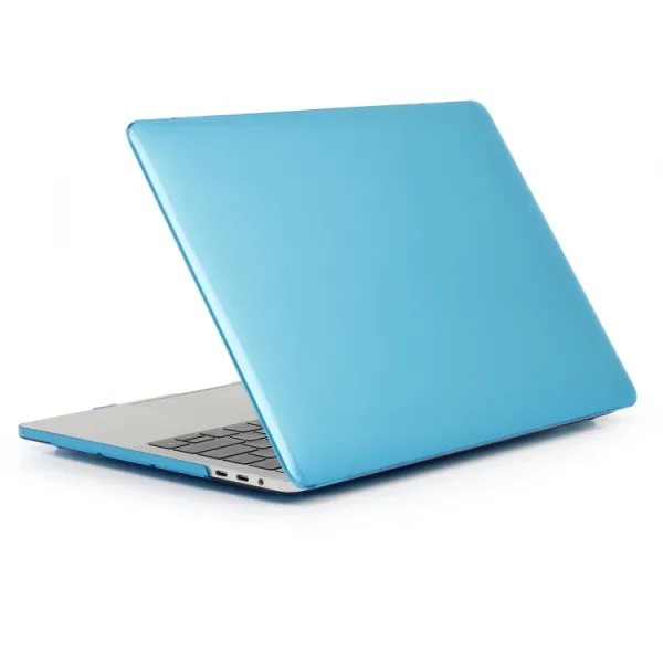 CRYSTAL Plastový kryt pre Macbook Air 13 (M2 / M3 / M4) A2681 / A3113 / A3240 svetlomodrý