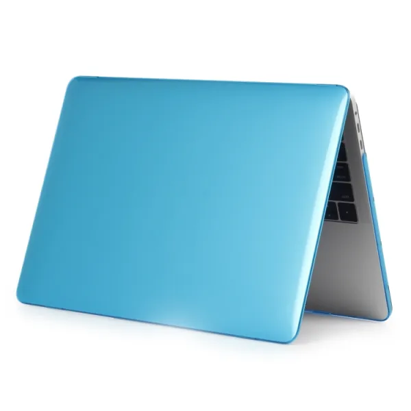 CRYSTAL Plastový kryt pre Macbook Air 13 (M2 / M3 / M4) A2681 / A3113 / A3240 svetlomodrý