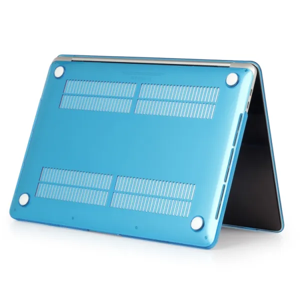 CRYSTAL Plastový kryt pre Macbook Air 13 (M2 / M3 / M4) A2681 / A3113 / A3240 svetlomodrý