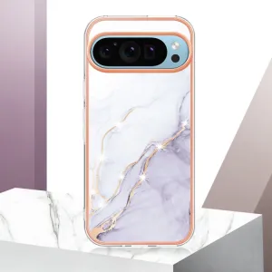 IMD MARBLE Ochranný kryt pre Google Pixel 9 / Pixel 9 Pro WHITE