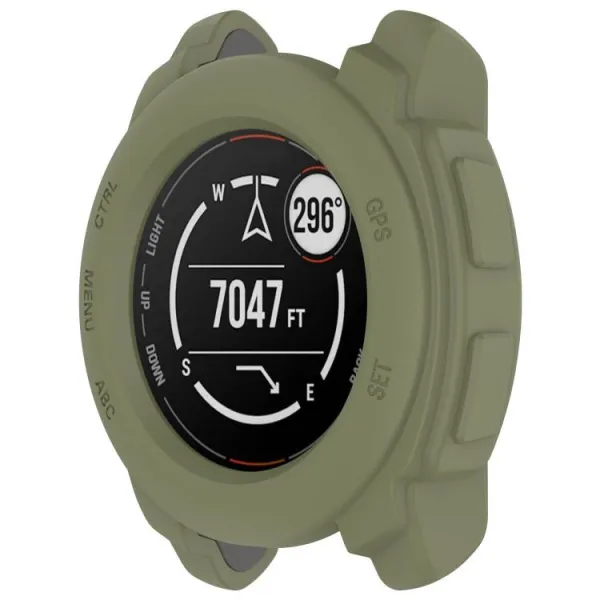 TPU HALF COVER Kryt pre Garmin Instinct E 45mm tmavozelený