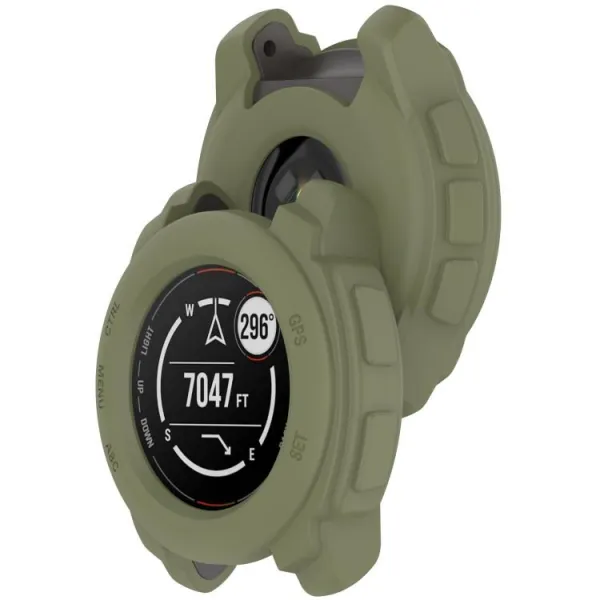 TPU HALF COVER Kryt pre Garmin Instinct E 45mm tmavozelený