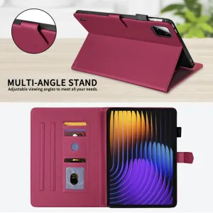 LATTICE Zaklápacie puzdro pre Xiaomi Pad 7 / 7 Pro / Pad 8 / Pad 8 Pro červené