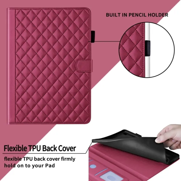 LATTICE Zaklápacie puzdro pre Xiaomi Pad 7 / 7 Pro / Pad 8 / Pad 8 Pro červené