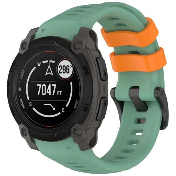 SILICONE Vymeniteľný remienok pre Garmin Instinct E 40mm zeleno-oranžový