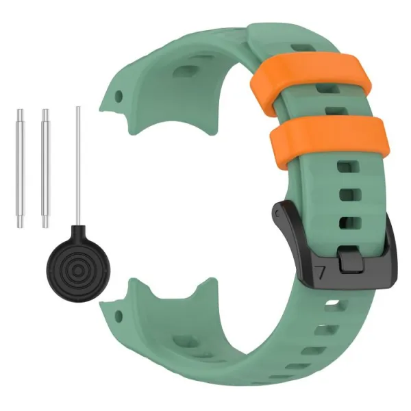 SILICONE Vymeniteľný remienok pre Garmin Instinct E 40mm zeleno-oranžový