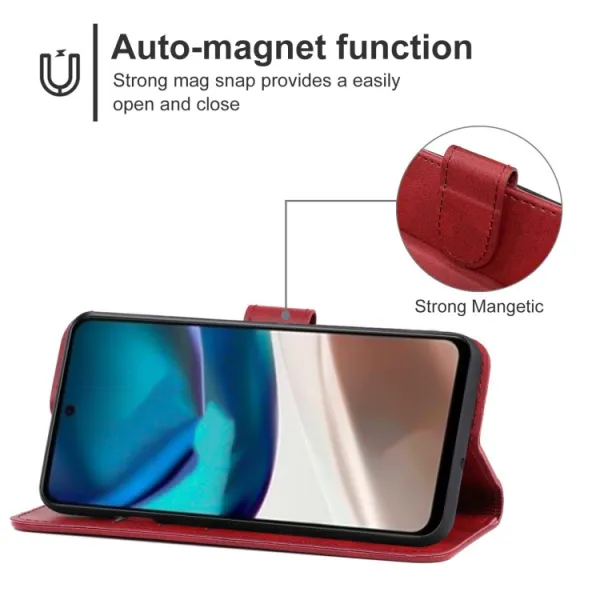 SMOOTH Peňaženkové puzdro Motorola Moto G42 červené