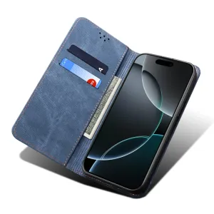 DENIM Peňaženkový kryt pre Xiaomi Poco F7 Pro modrý