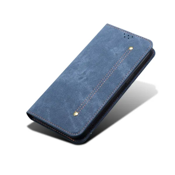 DENIM Peňaženkový kryt pre Xiaomi Poco F7 Pro modrý