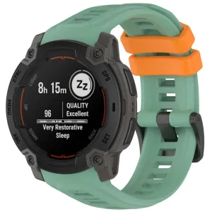 SILICONE Vymeniteľný remienok pre Garmin Instinct E 45mm zeleno-oranžový