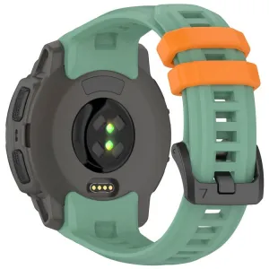 SILICONE Vymeniteľný remienok pre Garmin Instinct E 45mm zeleno-oranžový