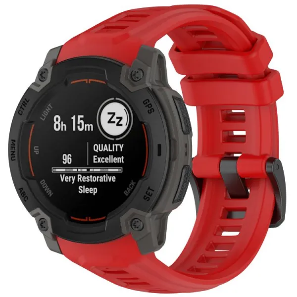 SILICONE Vymeniteľný remienok pre Garmin Instinct E 45mm červený