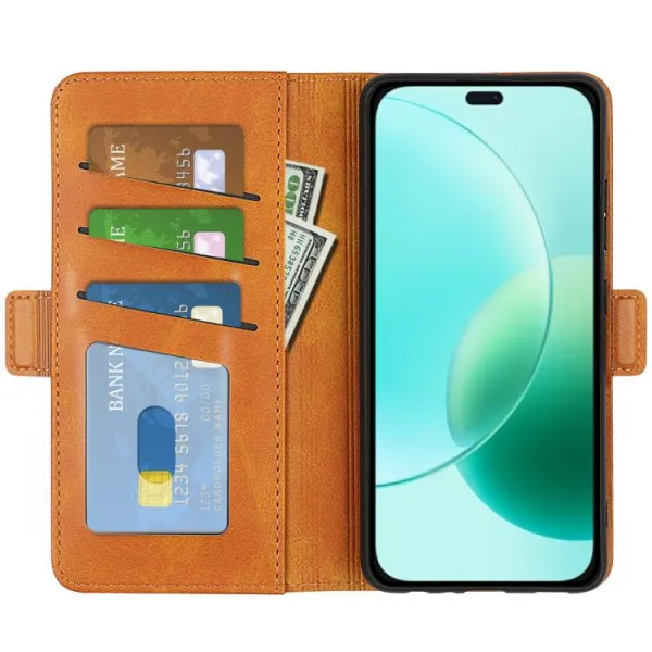 SIDE Peňaženkové puzdro pre Honor 400 Lite svetlohnedé
