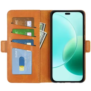 SIDE Peňaženkové puzdro pre Honor 400 Lite svetlohnedé